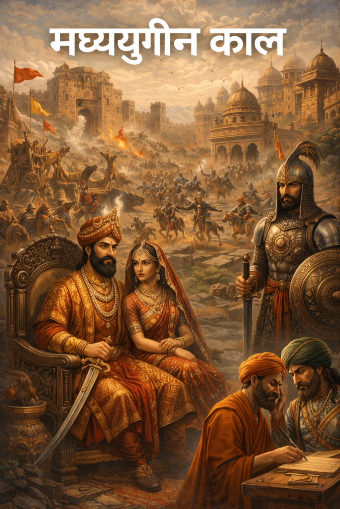 मध्ययुगीन काळातील संघर्षाची झलक - AI generated illustration.