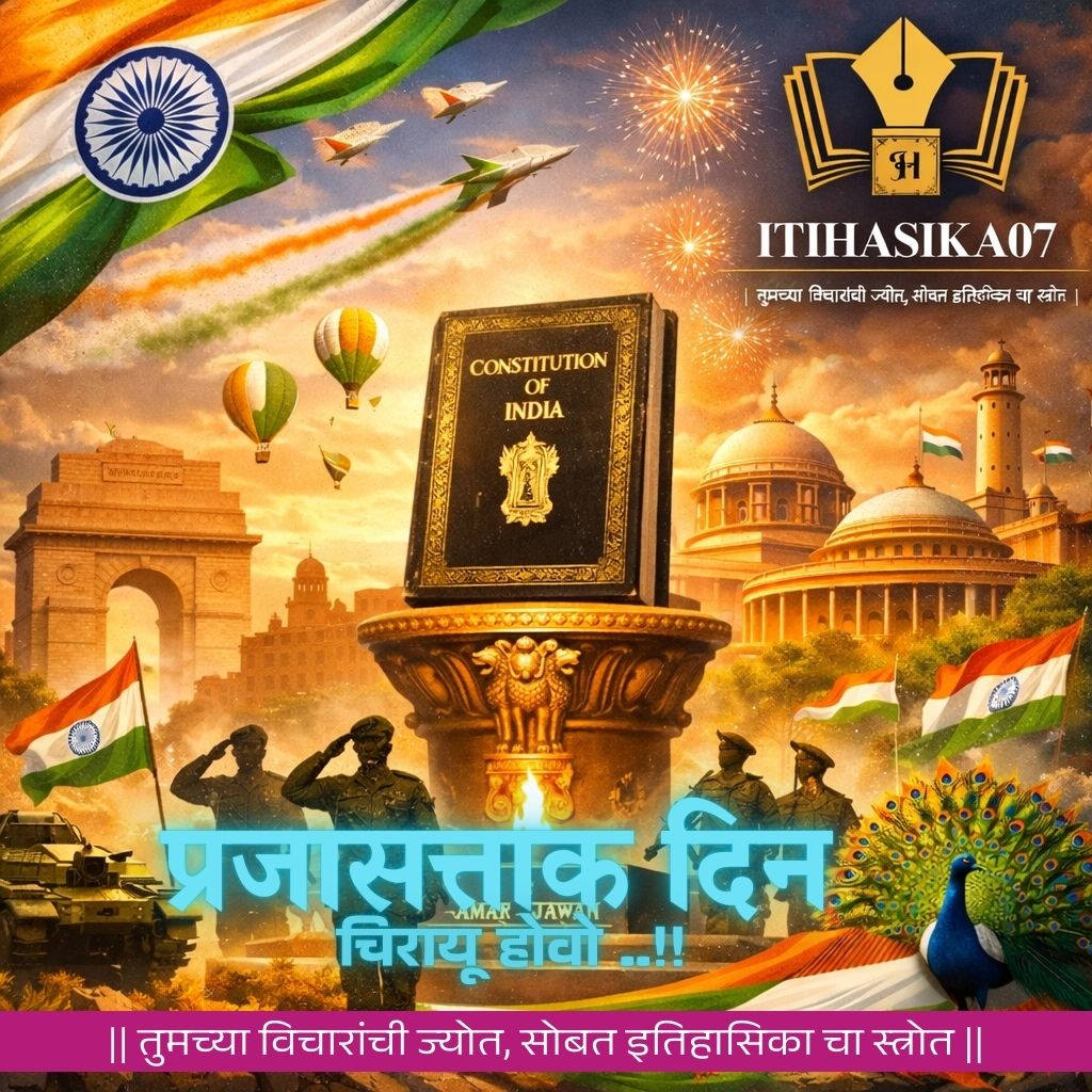 प्रजासत्ताक दिन 2026 | भारताचा महासंकल्प आणि संविधान– AI generated illustration