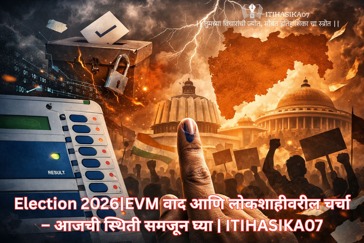 Indian democracy and EVM debate background for political blog