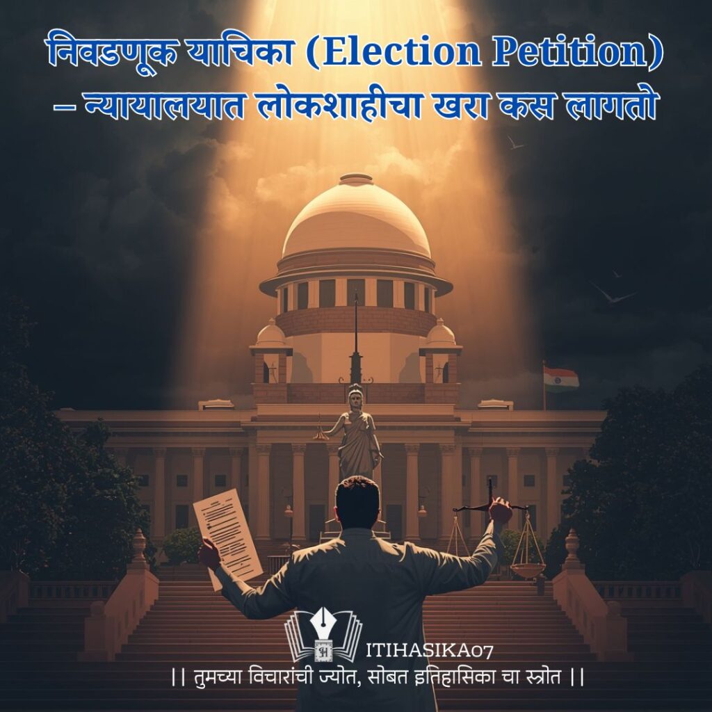 निवडणूक याचिका (Election Petition) – न्यायालयात लोकशाहीचा खरा कस लागतो– AI generated illustration