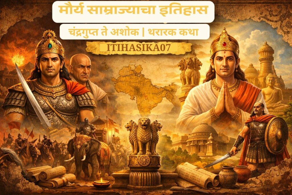 Maurya Empire History in Marathi – Chandragupta to Ashoka– AI generated illustration