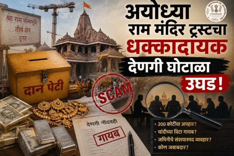 अयोध्या राम मंदिर ट्रस्टवरील कथित देणगी घोटाळ्याचे प्रतीकात्मक चित्र– AI generated illustration