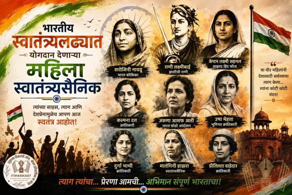 भारतीय स्वातंत्र्यलढ्यात योगदान देणाऱ्या महिला स्वातंत्र्यसैनिक